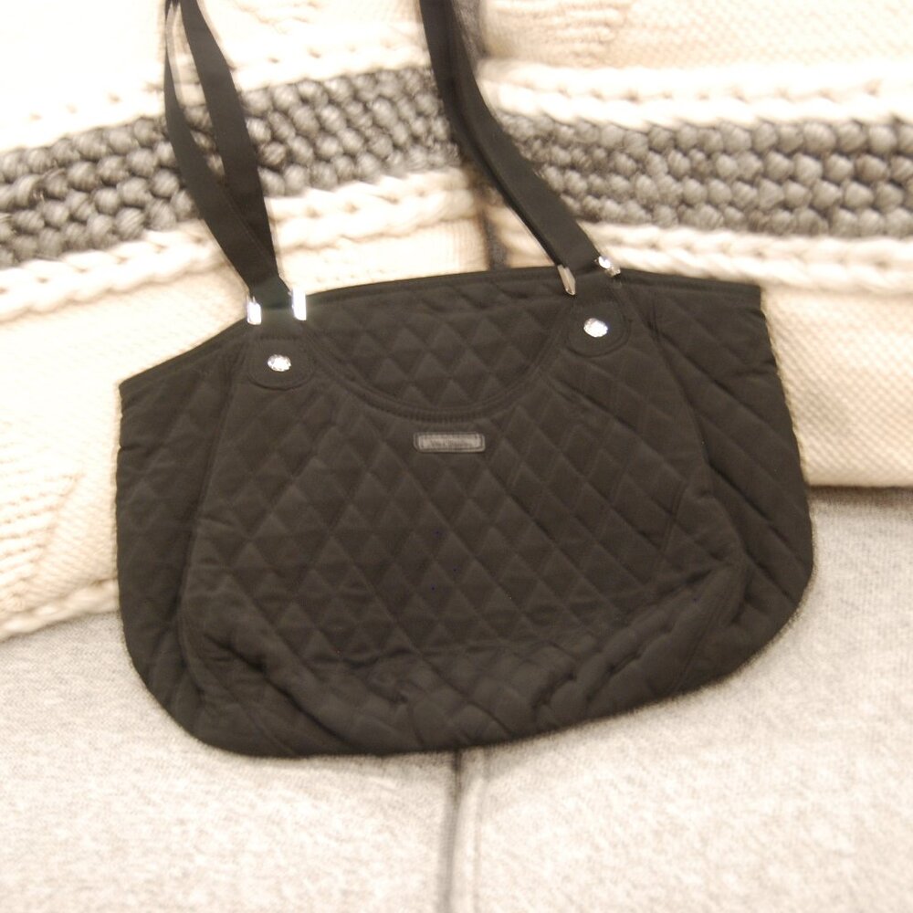 Vera Bradley Quilt Tote – Like New, Black Diamond Quilted Pattern